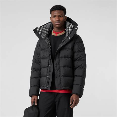 burberry coat mens puffer|burberry detachable hood puffer coat.